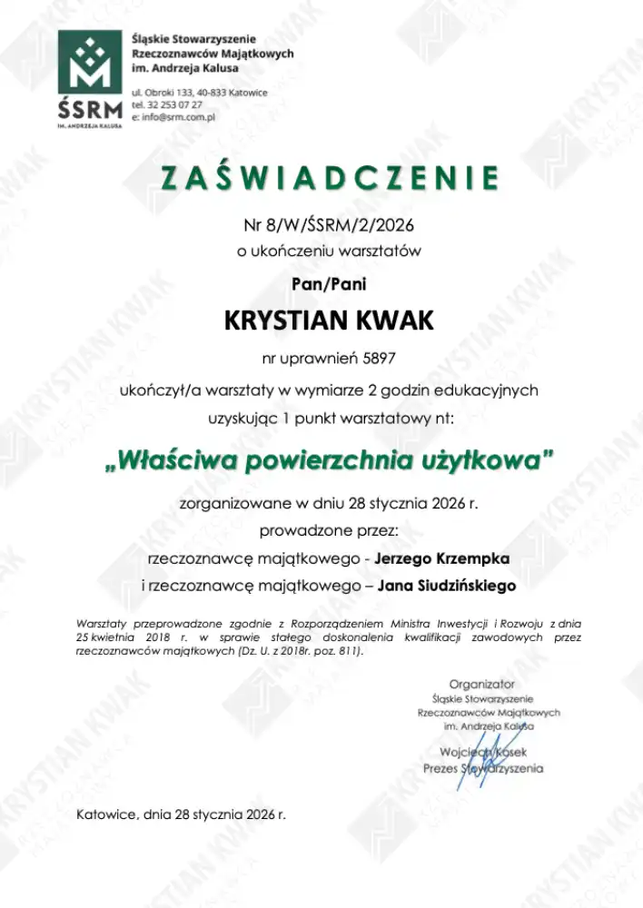 2026-01-28 Właściwa powierzchnia użytkowa